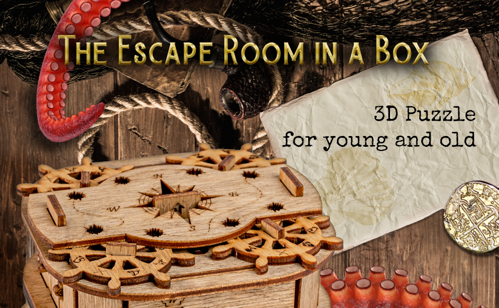 Cluebox Davy Jones' Locker Level 9 iDventure Escape Room in a Box-Puzzle