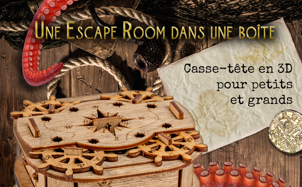 Cluebox – Escape room dans une boîte. Casier de Davy Jones, 39,99 €