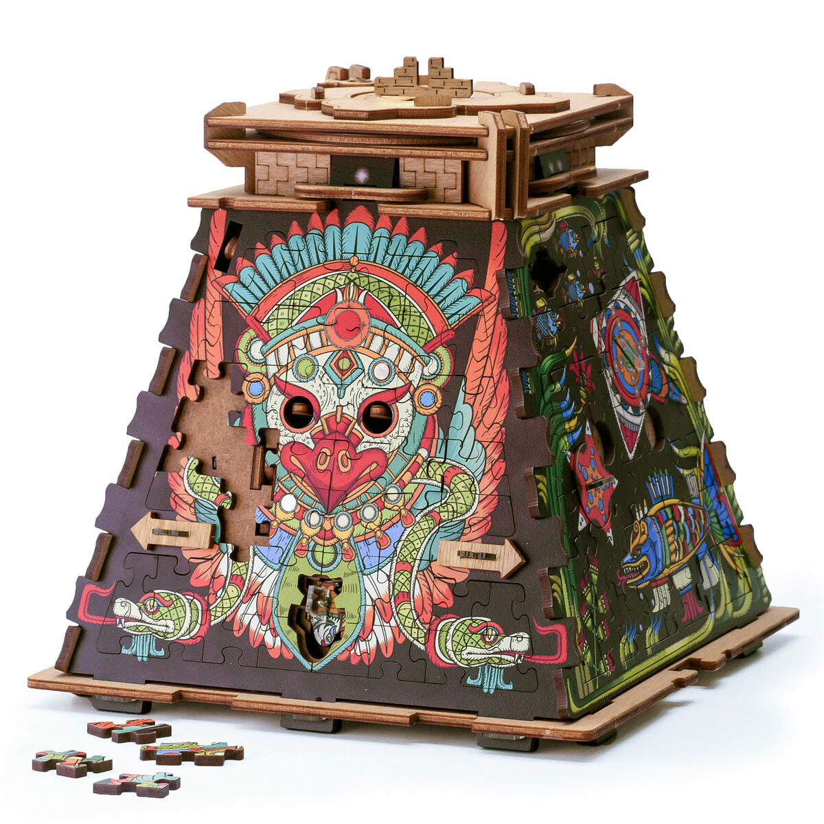 Cluepuzzle - Pyramid of the Sun. Jigsaw puzzle box